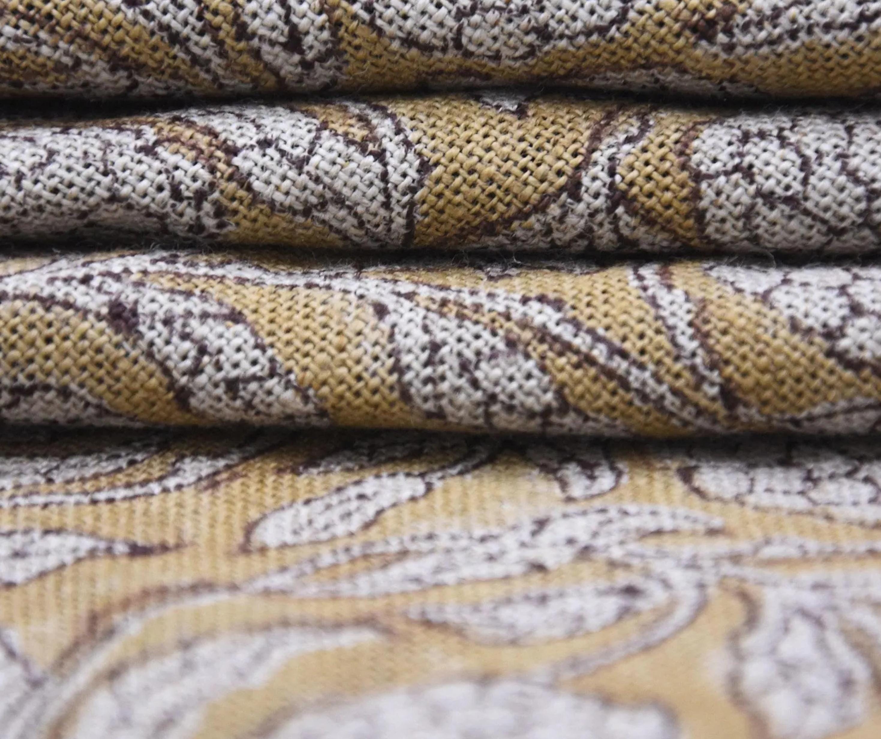 Linen Block Print Fabric 58 Inch Width Heavy Weight Linen Natural Base Color Curtains and Drapes Upholstery Handmade Art Pillow Covers Tablecloths and Runners Bedding Tote Bag Lampshades Napkins