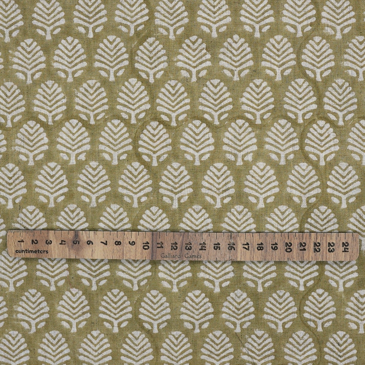 Artisan Block-Printed Sage Green Floral Viscose Linen Fabric – Sangmarmar Boho