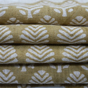 Artisan Block-Printed Sage Green Floral Viscose Linen Fabric – Sangmarmar Boho