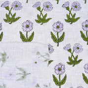 Block Printed Handmade Boho Green Floral Viscouse LInen Fabric – Kriti Design