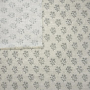 Linen Block Print Fabric Linen Blend 58 Inch Width Light Weight Linen Natural Base Color Curtains and Drapes Upholstery Handmade Art Pillow Covers Tablecloths and Runners Bedding Tote Bag Napkins by Fabritual