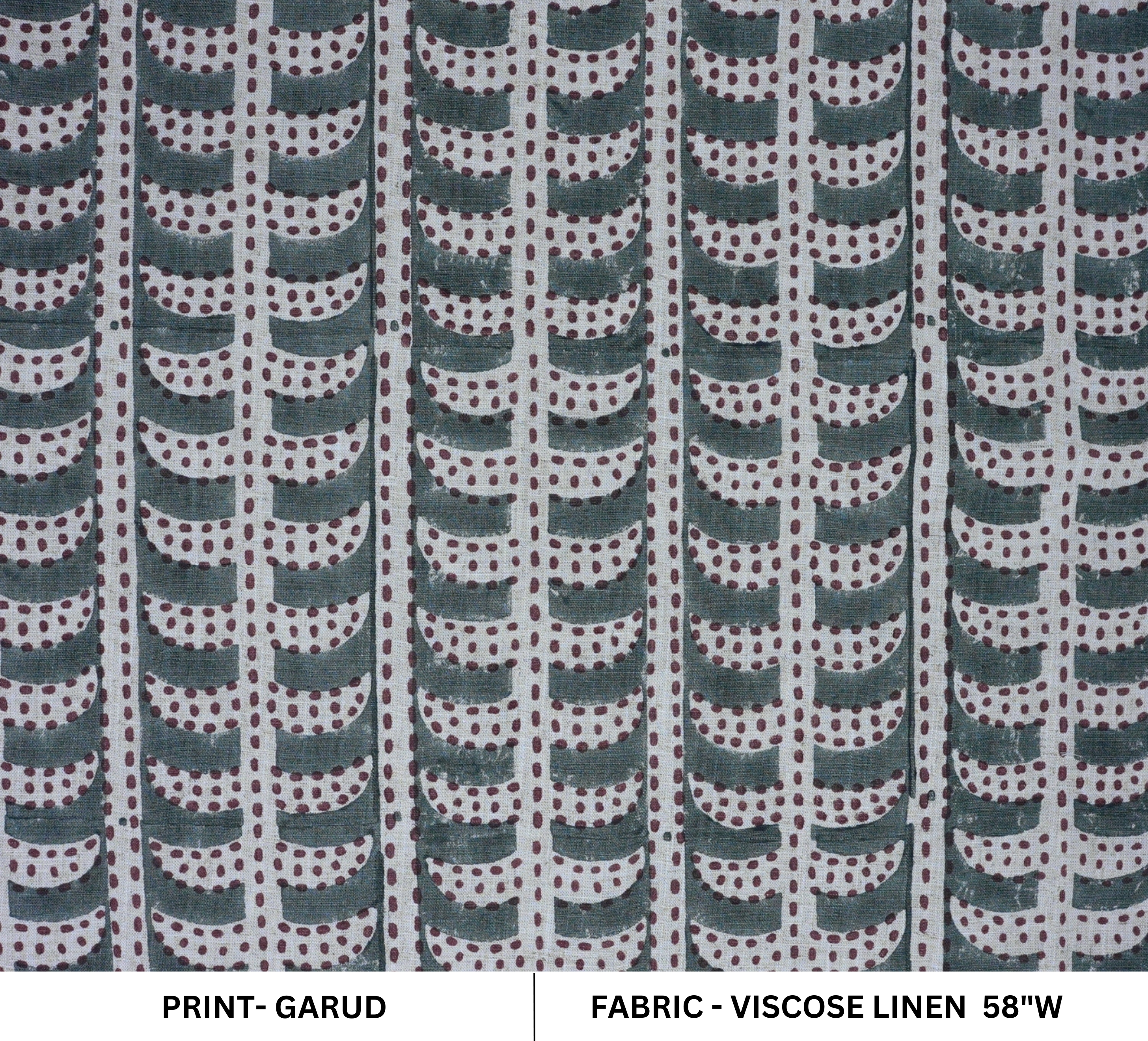 Handcrafted Floral Gray Linen Fabric Garud Design for Drapes & Curtains