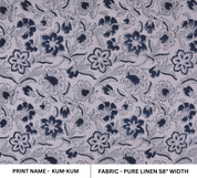 Hand Block Print, fabric by the yard, luxury fabric Linen, printed fabric, upholstery cushion, Pure Linen - Gul Mehandi