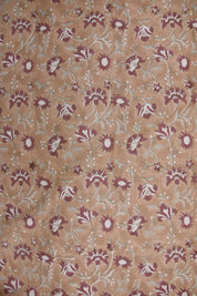 Hand block print pure linen 58" wide, handloom Indian fabric , floral pillow print, upholstery, linen by yard - NAAYAB