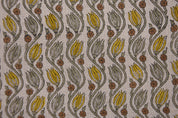 Linen block print pure linen 58" wide, fabric cushions and pillowcase, Indian block fabric, upholstery linen - KERSANGRI