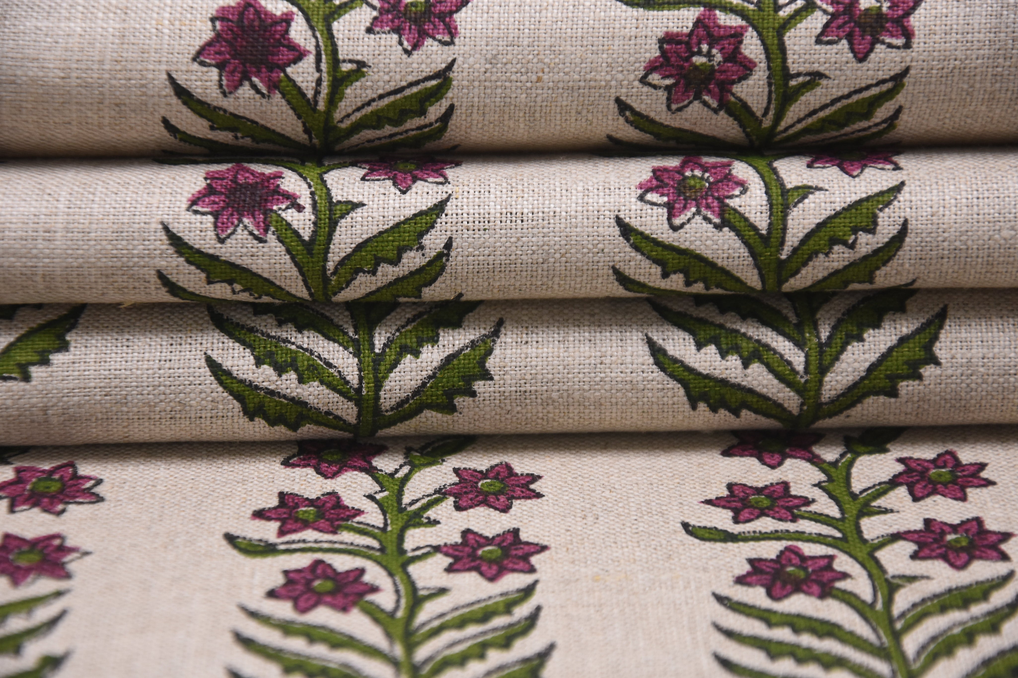 Indian fabric, window curtains pure linen 58" wide, linen pillows and table cloth, home décor, fabric couch cushion cover - INDERDHANUSH