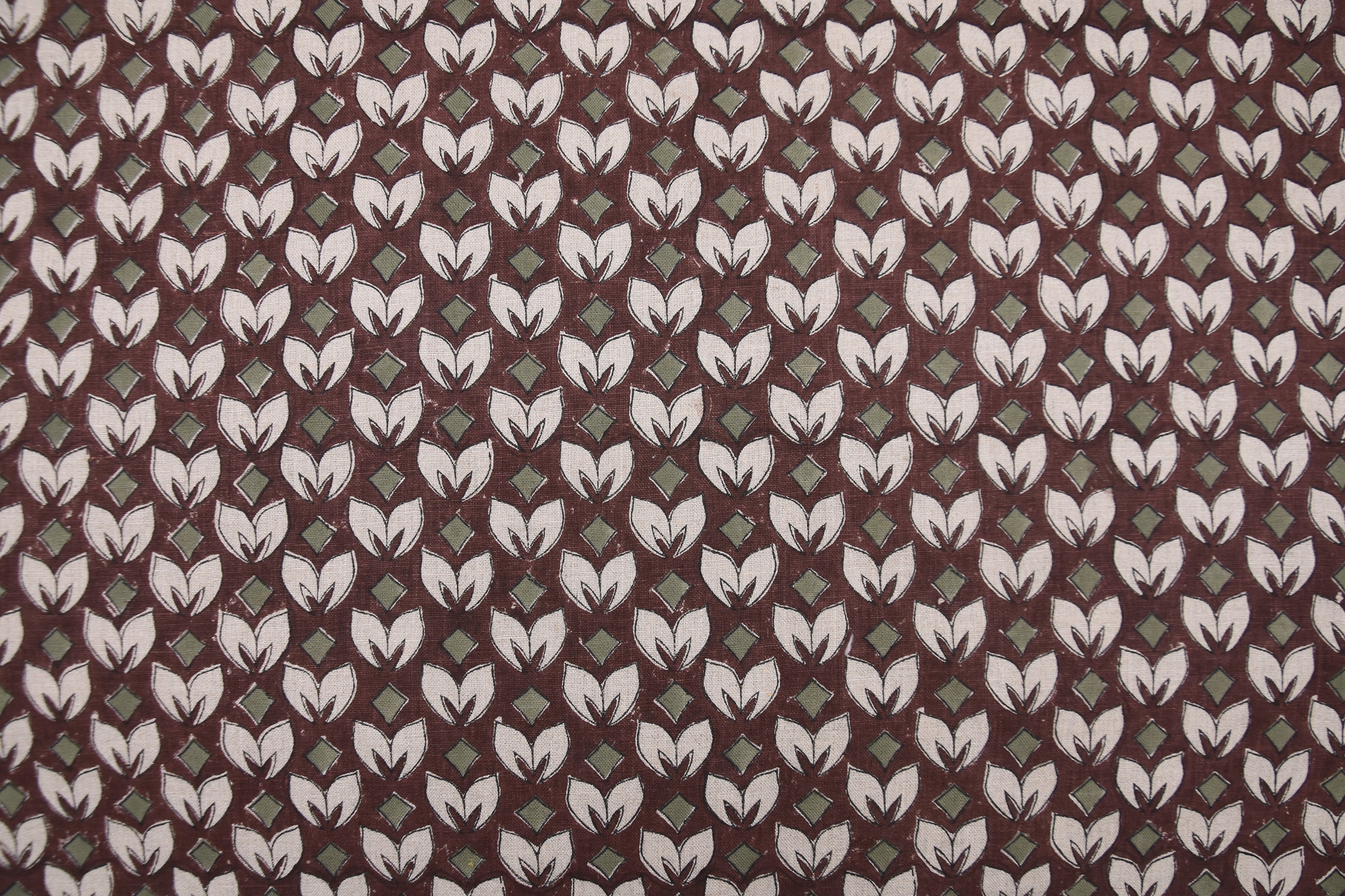 Linen block print pure linen 58" wide, fabric pillows and cushions, printed curtains, Indian fabric - TITLEE