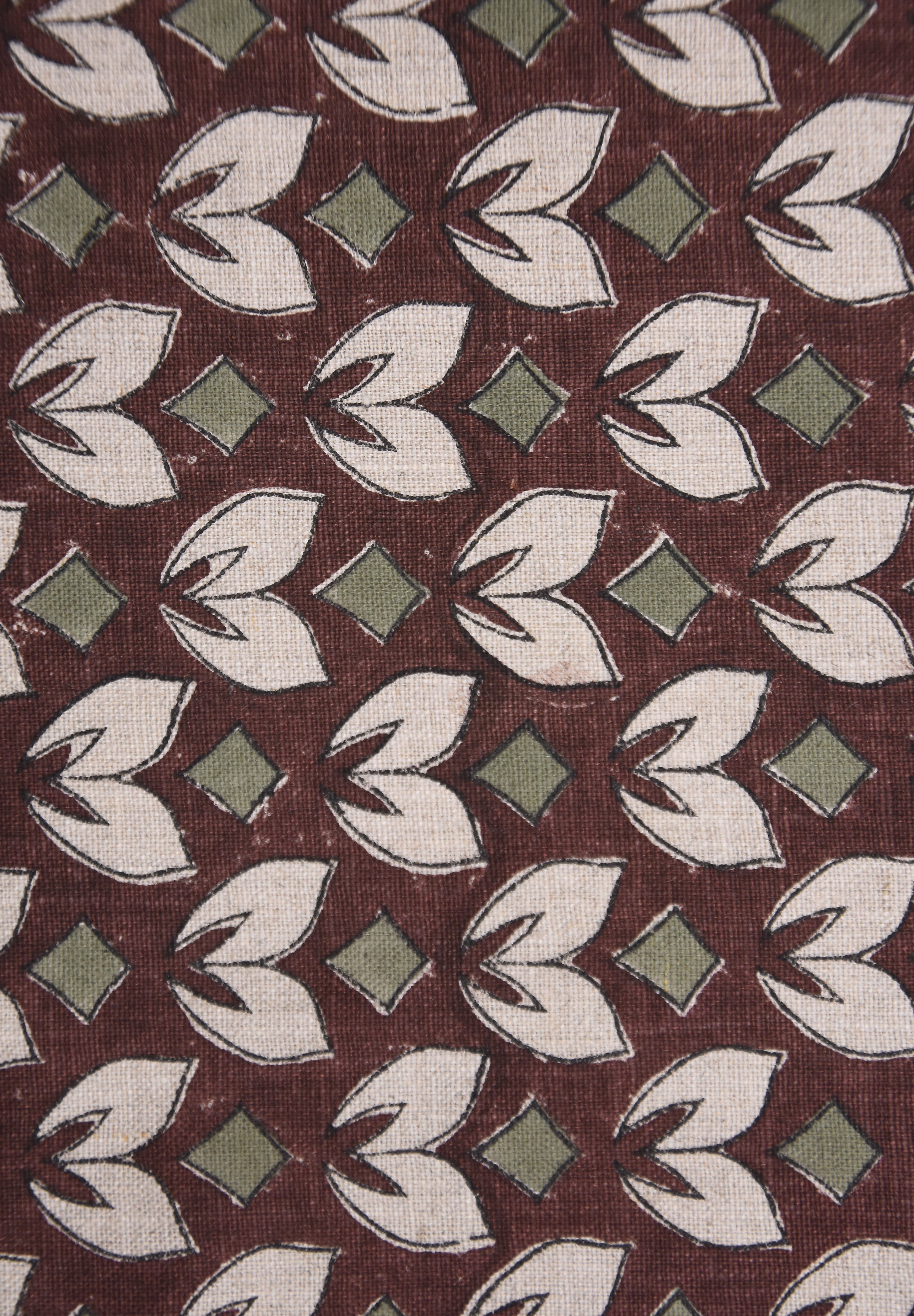 Linen block print pure linen 58" wide, fabric pillows and cushions, printed curtains, Indian fabric - TITLEE