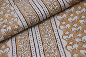 Block print fabric, linen fabric pillows and cushions, pure linen 58" wide, printed curtains, Indian block print fabric - TITLEE BORDER
