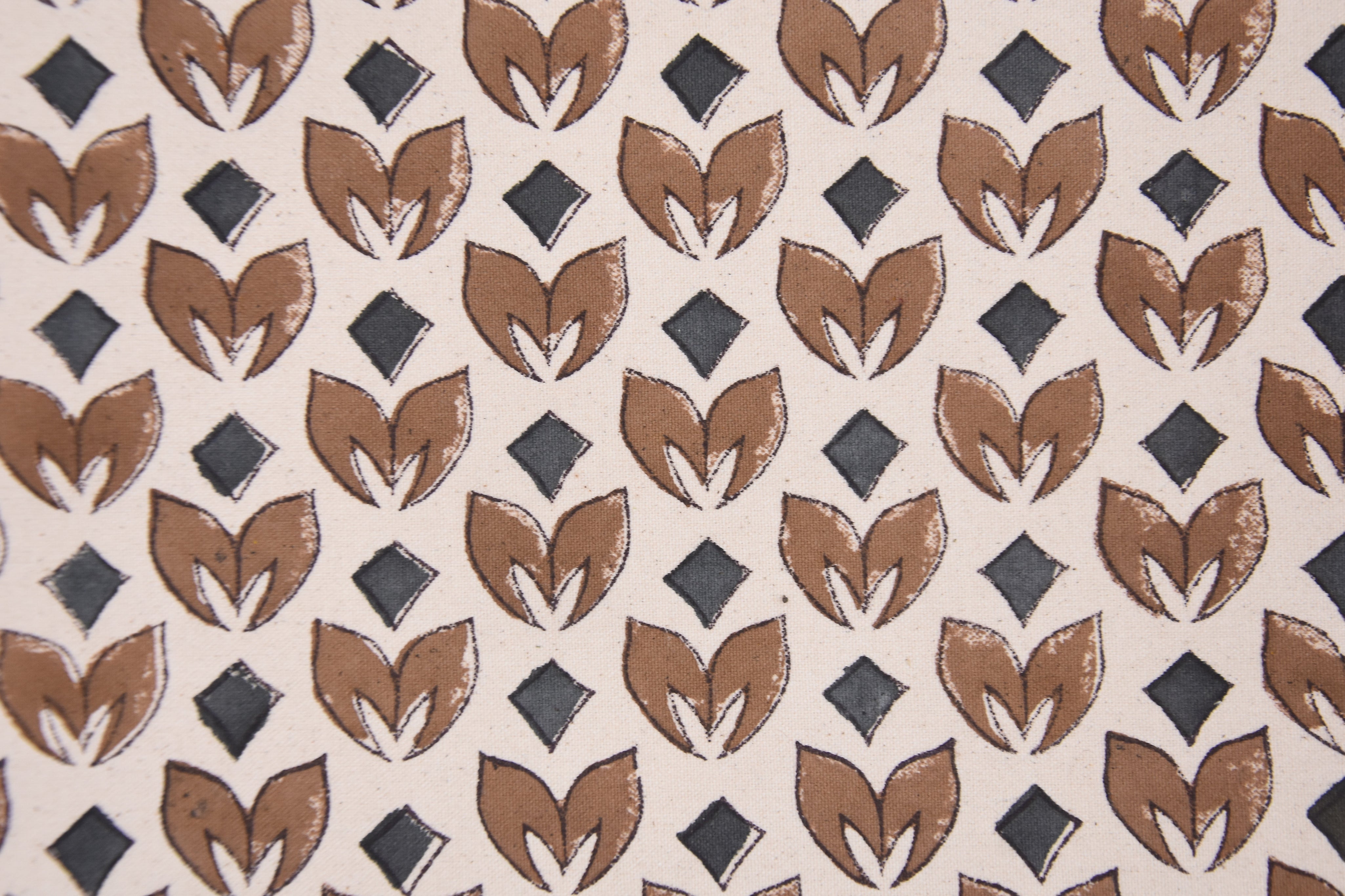 Block print thick cotton 44" wide, cotton fabric, hand block linen for decorative cushions and pillows, linen window blinds - TITLEE