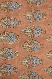 Hand block thick linen 58" Wide, Indian block print fabric, linen cushion covers, Curtains for home, Floral print - MOR MUKUT