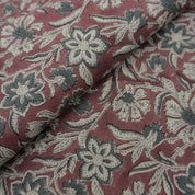 Linen Block Print Fabric 58 Inch Width Heavy Weight Linen Natural Base Color Handmade Creative Design To Make Curtains and Drapes Pillow Covers Tablecloths and Runners Lampshades Napkins by Fabritual