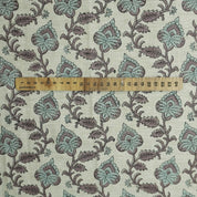 FLORAL BLOCK PRINT CURTAIN BEDDING CUSHION AND TABLE LINEN HANDMADE ART FABRIC - MADHUBALA
