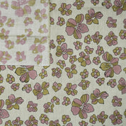 DECORATIVE LINEN BLEND FLORAL FABRIC HAND BLOCK PRINT DRAPERY LINEN AND WINDOW CURTAINS - JILL MIL