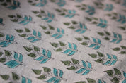 Alia Green  Linen Home Decor, Indian Hand Block Print Linen Fabric, Extra Wide Linen, Linen For Upholstery Works, Linen Curtains.