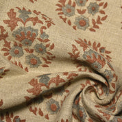 Anarkali Homedecor Linen Fabric, Block Print Fabric, India Fabric, Luxury Fabric The Yard, Linen Tablecloth Fabric  100% Natural Linen