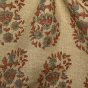 Anarkali Homedecor Linen Fabric, Block Print Fabric, India Fabric, Luxury Fabric The Yard, Linen Tablecloth Fabric  100% Natural Linen