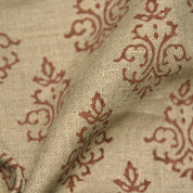 Ekakshar Butta  Indian Hand Blocked Linen Fabric, Organic And Sustainable Fabrics  Home Decors Upholstery & Interior Pillow Covers