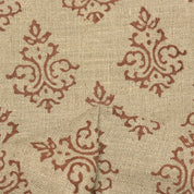 Ekakshar Butta  Indian Hand Blocked Linen Fabric, Organic And Sustainable Fabrics  Home Decors Upholstery & Interior Pillow Covers