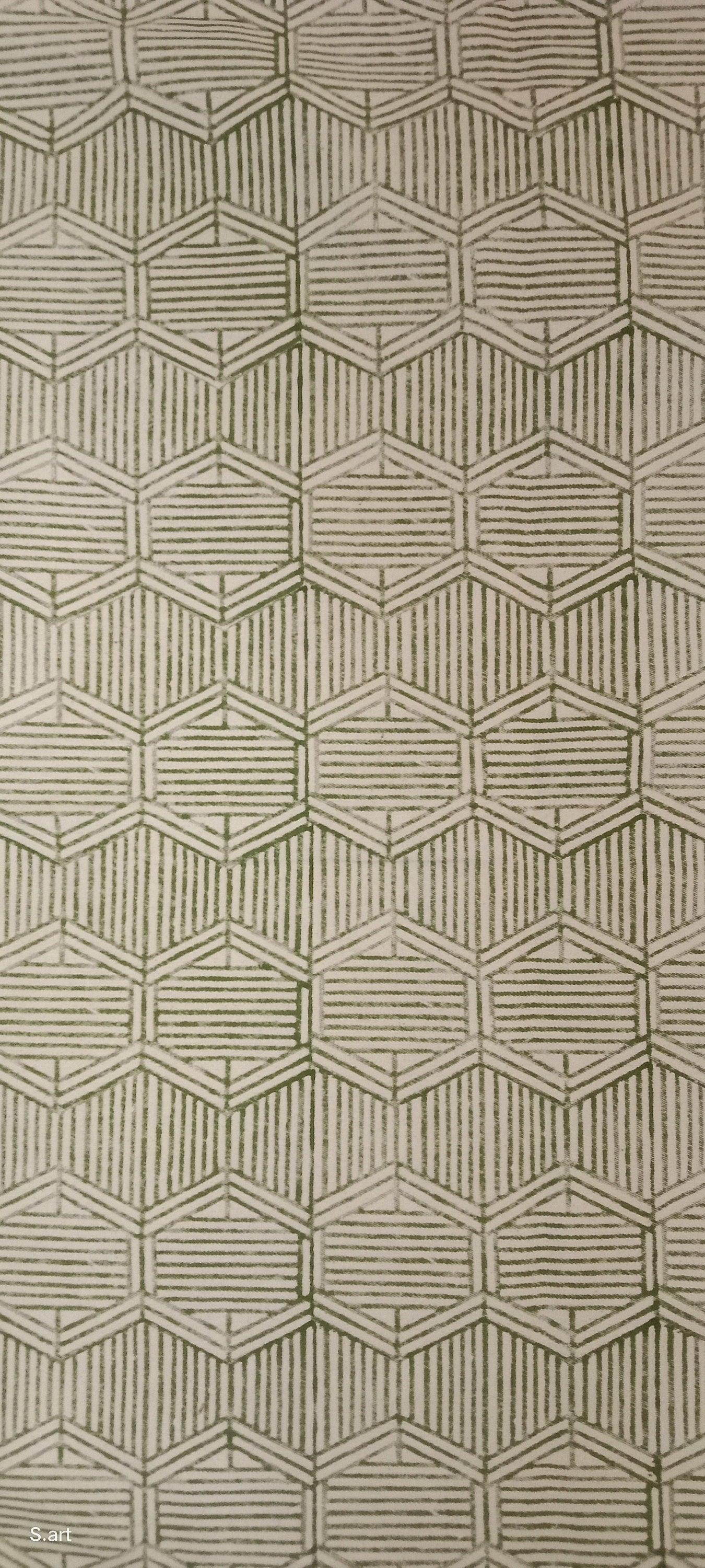 Bambusa Linen Block Print  Green & Beige Hand Block Fabric  Indian Linen Fabric  Block Print By The Yard  Upholsterypillow Covers