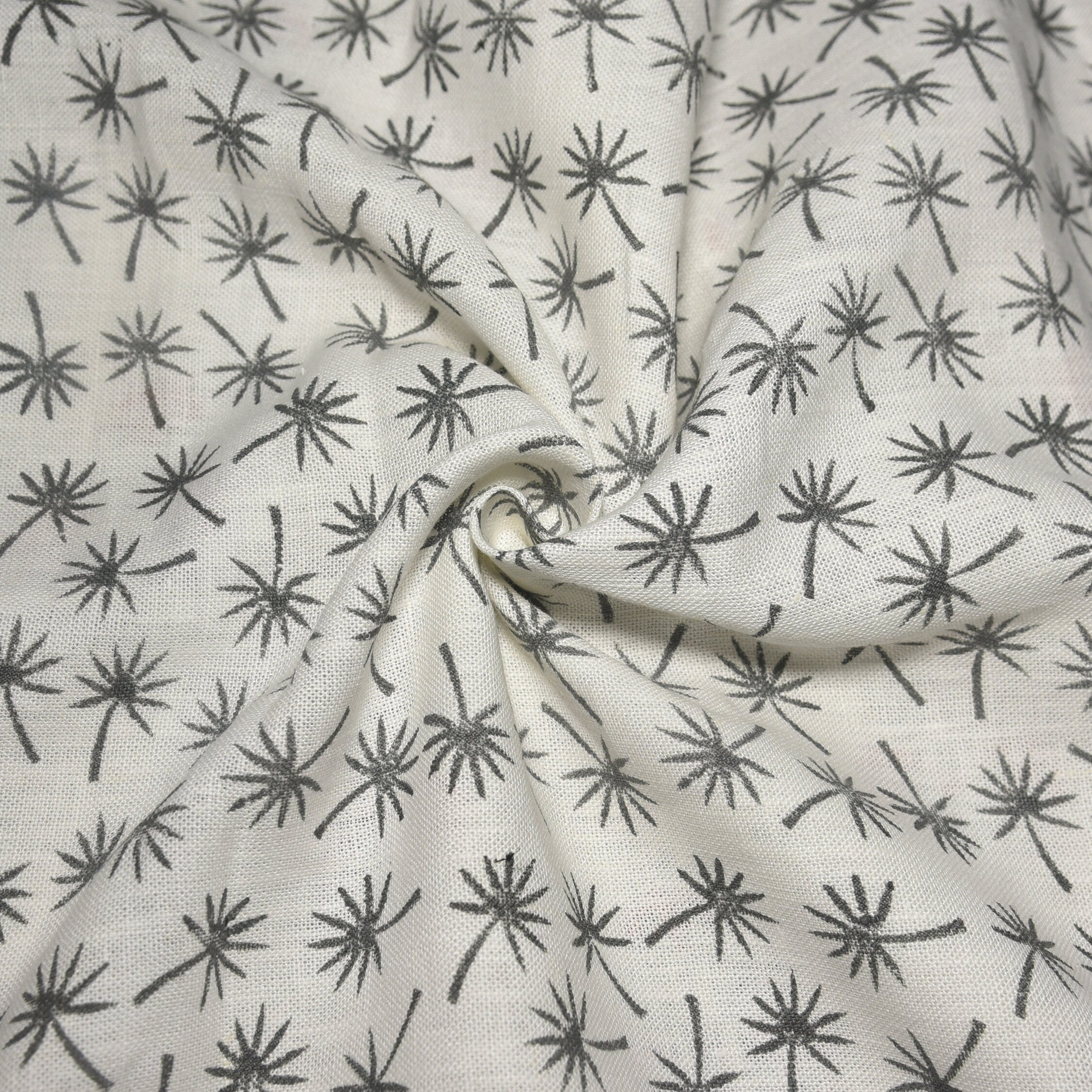 Coconut Tree  Most Popular Block Print Fabric In Summers  Best For Upholstery, Cushion Cover, Sofa/Chair Cover, And Other Crafts