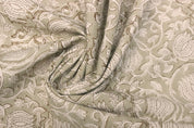 8 Kamal  Floral Linen Block Print Fabric, Indian Handmade Art  Pillowcase Fabric, Upholstery & Curtains