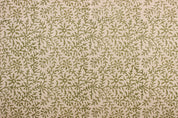 Junglee Ghass Linen  Olive Green Indian Hand Block Printed Fabric, Linen Block Print Pillow Cover