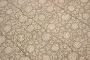 6 Kamal  Floral Block Print Fabric, Heavy Weight Fabrics By The Yard, Upholstery Fabric For Cushion Covers, Printed Tablecloth Fabric