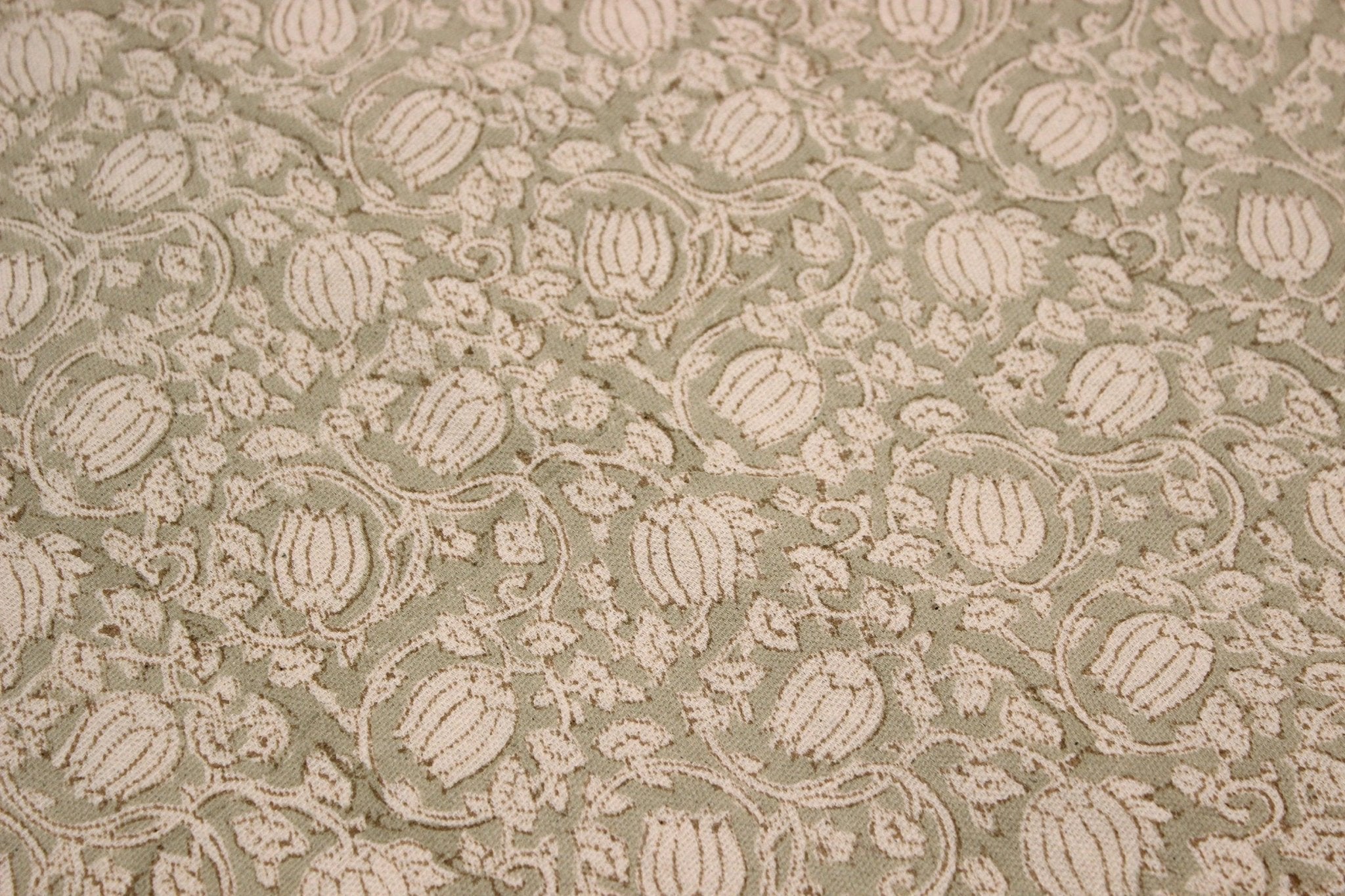 6 Kamal  Floral Block Print Fabric, Heavy Weight Fabrics By The Yard, Upholstery Fabric For Cushion Covers, Printed Tablecloth Fabric