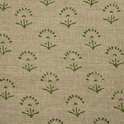 Block Print Linen Fabric, Sparkle   Perfect Home Decor Linen Fabric With Extra Thickness And Width, Undyed Linen Base With Traditional Indian Hand Block Print