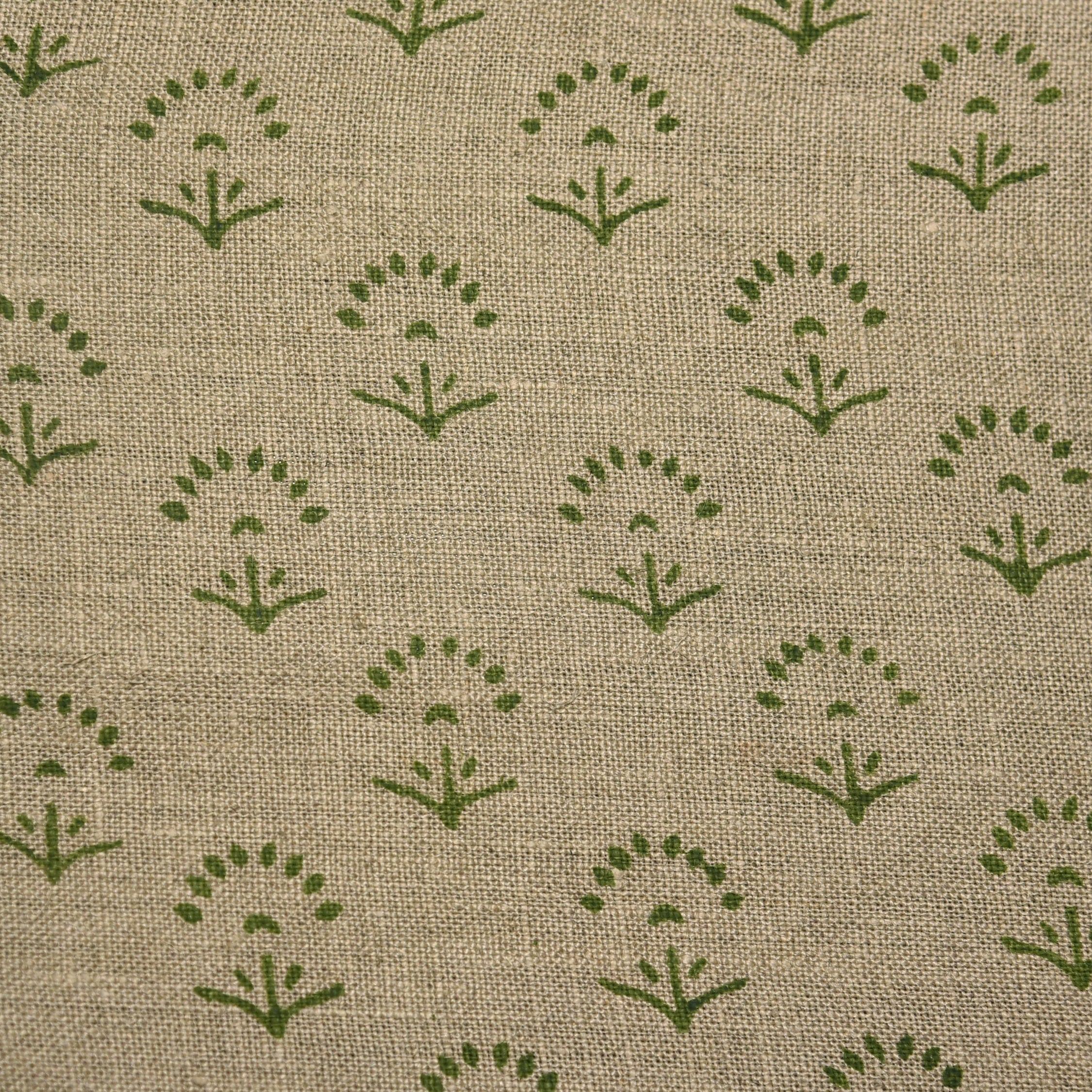 Block Print Linen Fabric, Sparkle   Perfect Home Decor Linen Fabric With Extra Thickness And Width, Undyed Linen Base With Traditional Indian Hand Block Print