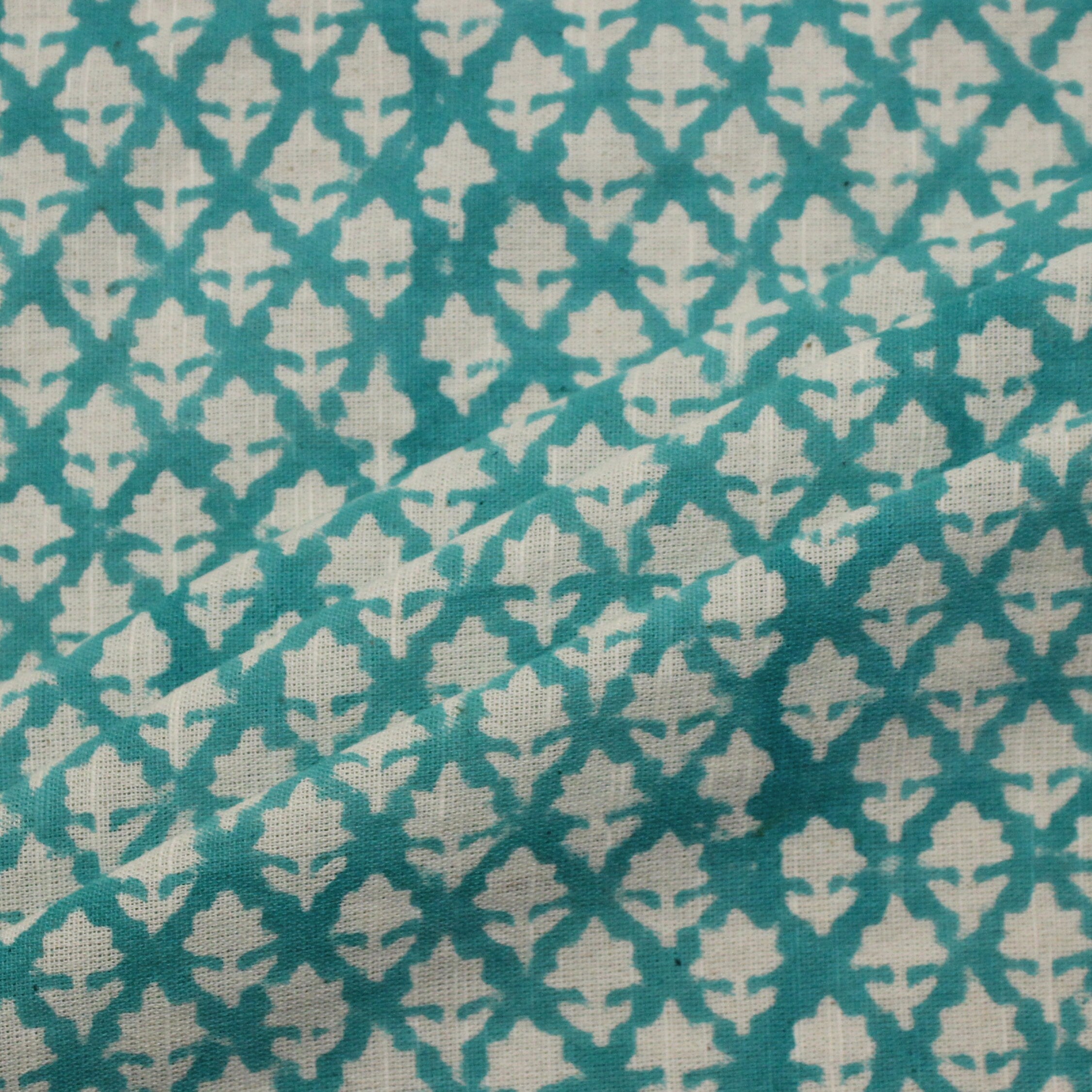 Block Print Linen Fabric, Pinkcity Jaal  Block Print Handloom Linen Fabric Heavy Linen Fabric Natural Linen Fabric