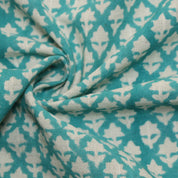 Block Print Linen Fabric, Pinkcity Jaal  Block Print Handloom Linen Fabric Heavy Linen Fabric Natural Linen Fabric