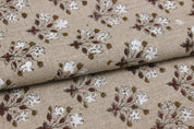 Diwali Flower  Thick Linen Fabric Most Popular Block Print Fabric For Homedecors Best For Upholstery, Cushion Coverpillow, Table Runner