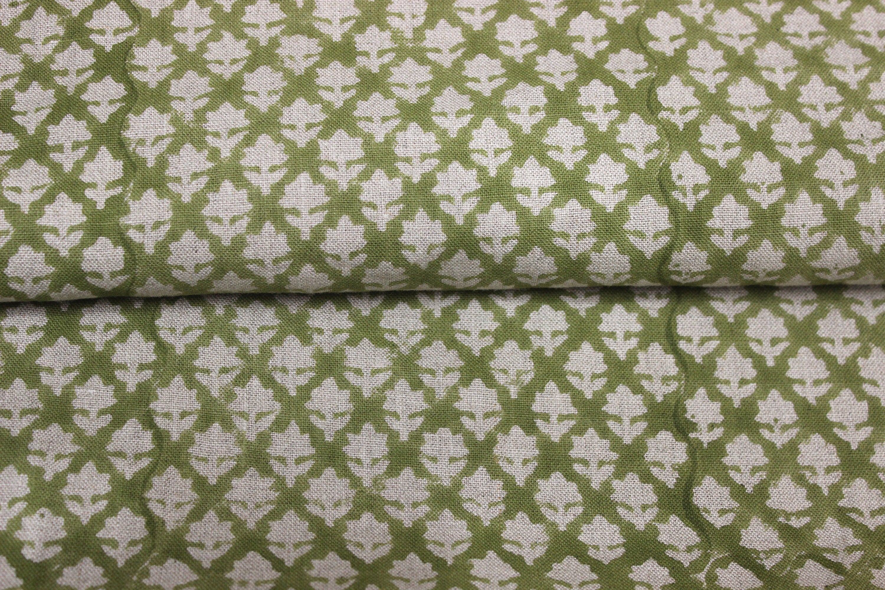 Block Print Linen Fabric, Pink City   Handmade Art Fabric, Block Print Fabric By The Yard, Indian Fabrics, Floral Print Fabric, Fabric For Cushions  Upholstery