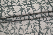 Block Print Linen Fabric, Midnight Gudhal  Vintage Floral By The Yard Fabric, Block Print Fabric, Fabric With Flowers, Fabric And Textiles
