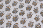 Bheeshma  Floral Heavy Linen Fabric Designer Indian Hand Block Print Heavy Fabric Pillowcases Linen Upholstery Block Printing