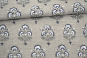 Block Print Linen Fabric, Traffic Light White  Block Print Upholstery Fabric  Indian Hand Block Print Pillow Cover  Heavy Linen Fabric  Natural Linen