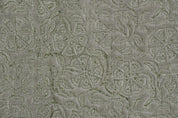 Block Print Linen Fabric, Sudarshan  Nature Blooming Vine  Linen Block Print Block Print Heavy Linen Fabric Thick Linen Fabric Green Flower Vine