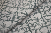 Block Print Linen Fabric, Midnight Gudhal  Vintage Floral By The Yard Fabric, Block Print Fabric, Fabric With Flowers, Fabric And Textiles