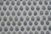 Bheeshma  Linen Indian Block Print Fabric, By The Yard Length58"Wide, Pillow Cover Cases, Heavy Linen Upholstery
