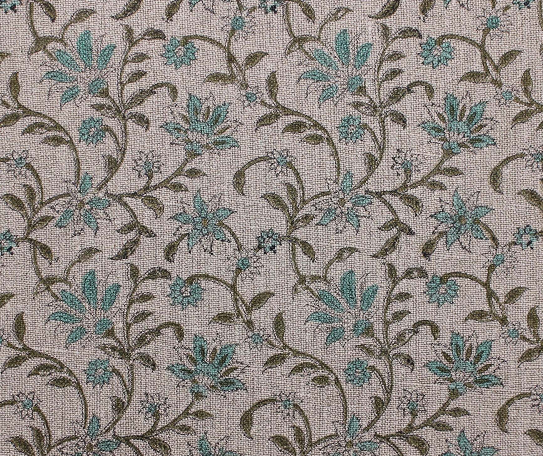 Viscose Linen 63" Wide, block print fabric, Upholstery Fabric, pillow cover fabric, Curtain Linen By The Yard - Aradhna