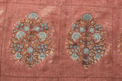 Guldasta  By The Yard Block Print Fabric For Pillow Covers, Printed Upholstery Linen Fabric, Indian Fabric, Farmhouse Decor Fabric