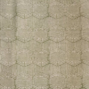 Bambusa Linen Block Print  Green & Beige Hand Block Fabric  Indian Linen Fabric  Block Print By The Yard  Upholsterypillow Covers