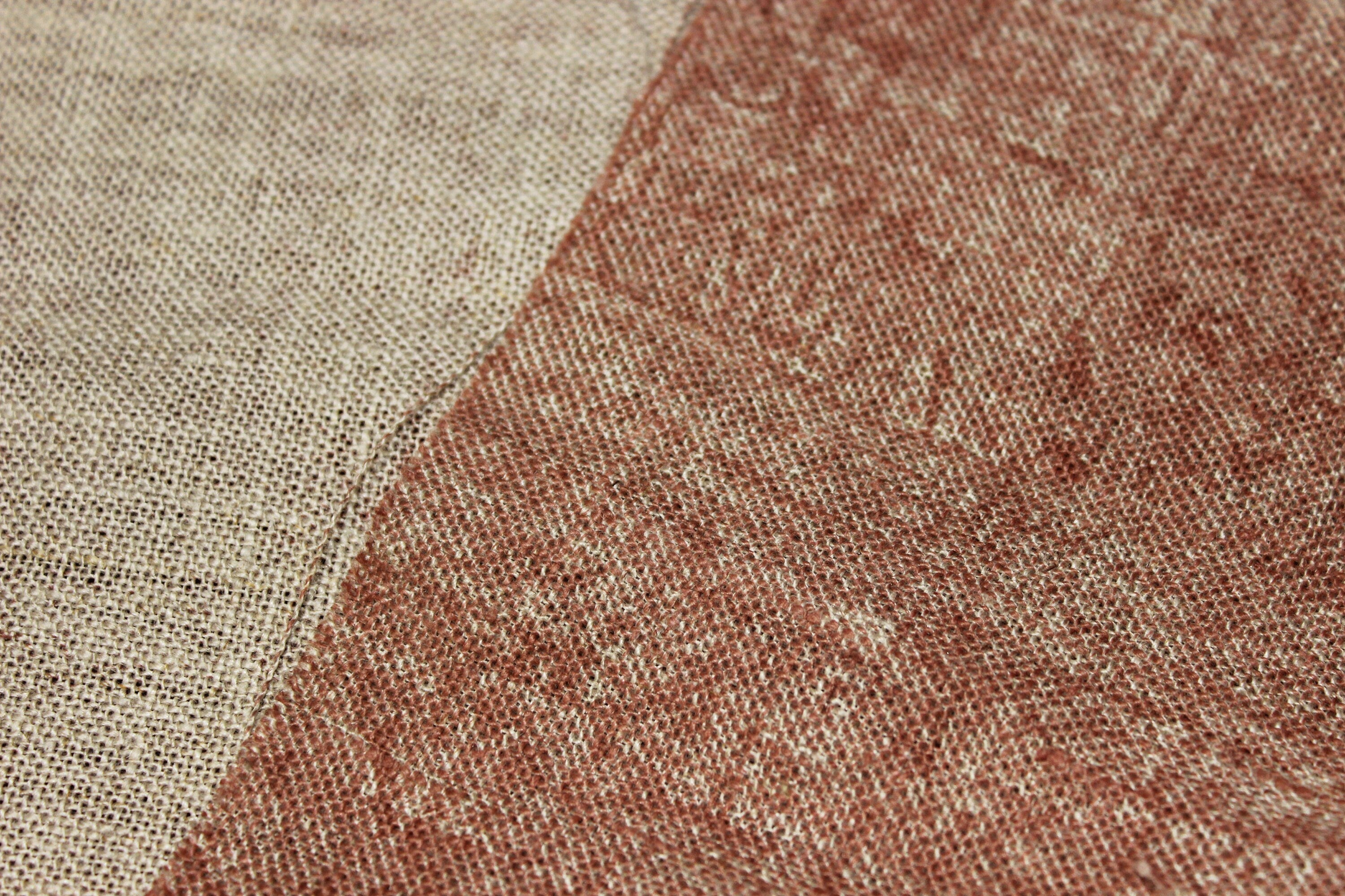 Block Print Linen Fabric, Lava Mountain By Fabritual  Authentic Indian Block Prints, Heavy Flax Fabric, Blockprint Pillow Cover Making Fabric, Linen Upholstery