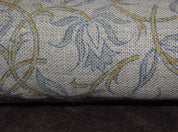 Kamaldatta  Indian Floral Hand Block Printed 100% Linen Cloth, Fabric By The Yard, Fabric For Curtains Pillows Upholstery Fabric