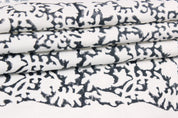 Block Print Linen Fabric, Kiskindha  Handblock Fabric, Block Print Linen Fabric By The Yard, Heavy Linen, Designer Cushion Cover Fabric