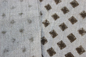 Chakor  Block Printed Pillow Cover Fabric, Hand Block Handloom Linen Fabric, Heavy Fabric, Geometric Print Fabric