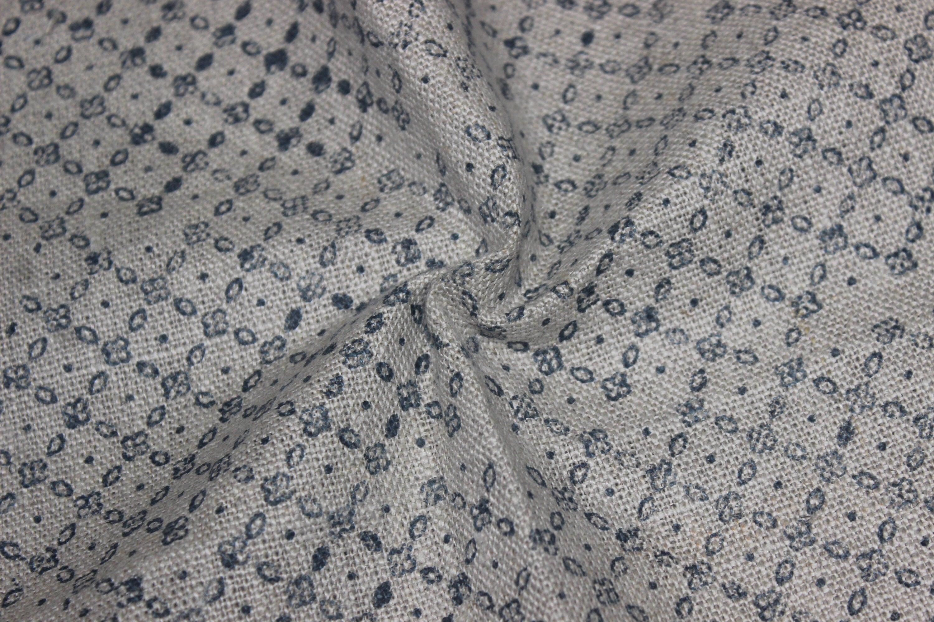 Block Print Linen Fabric, Sitara  Indian Hand Block Printed Fabric, Floral Print Fabric, Heavy Weight 100% Linen Print Fabric, Craft Fabric By The Yard
