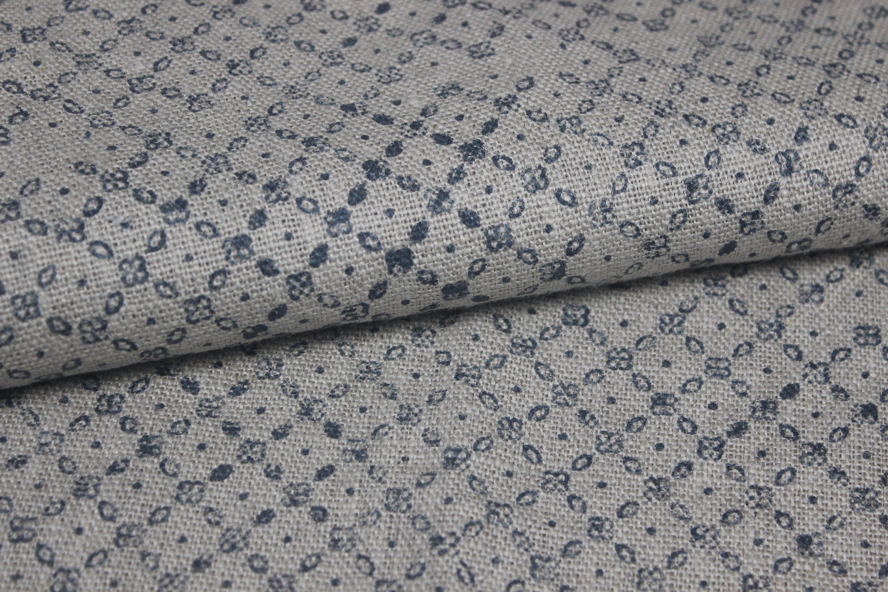 Block Print Linen Fabric, Sitara  Indian Hand Block Printed Fabric, Floral Print Fabric, Heavy Weight 100% Linen Print Fabric, Craft Fabric By The Yard